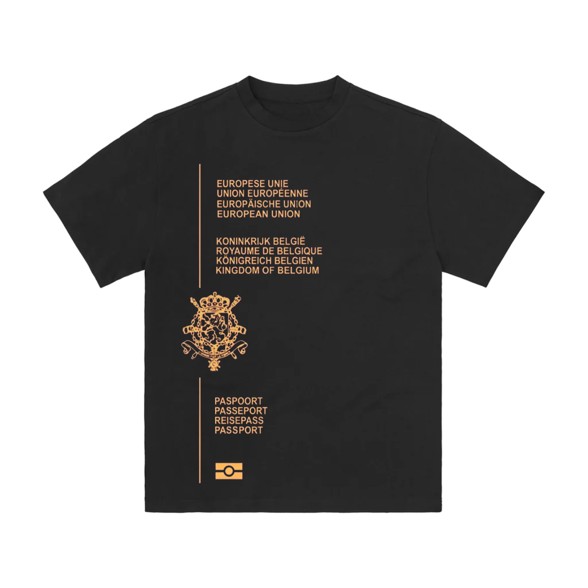 PASSPORT BOXY TEE - PRETA